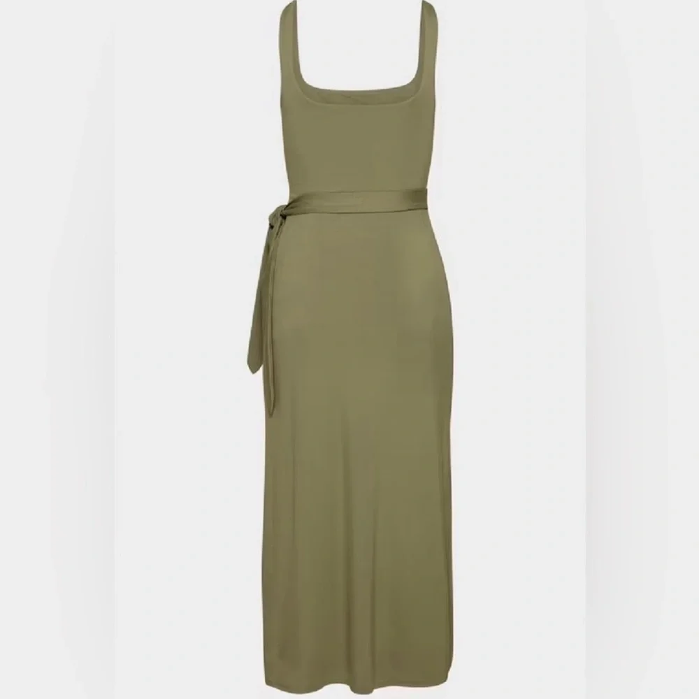 Aritzia Wilfred Olive Green Wrap Dress - Picture 4 of 7